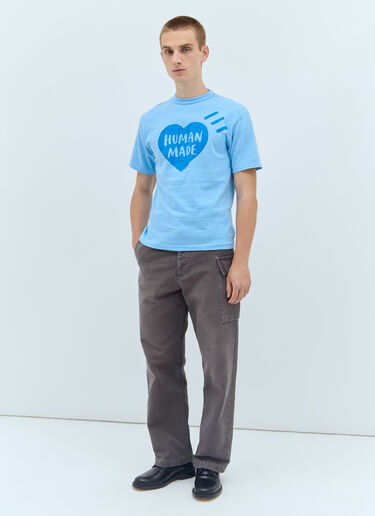 Human Made 로고 프린트 티셔츠 블루 hmd0156011