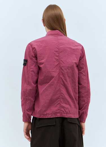 Stone Island Zip-Up Overshirt Pink sto0158031