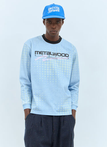 Metalwood Studio Moto Heavyweight Long-Sleeve T-Shirt Blue met0156011