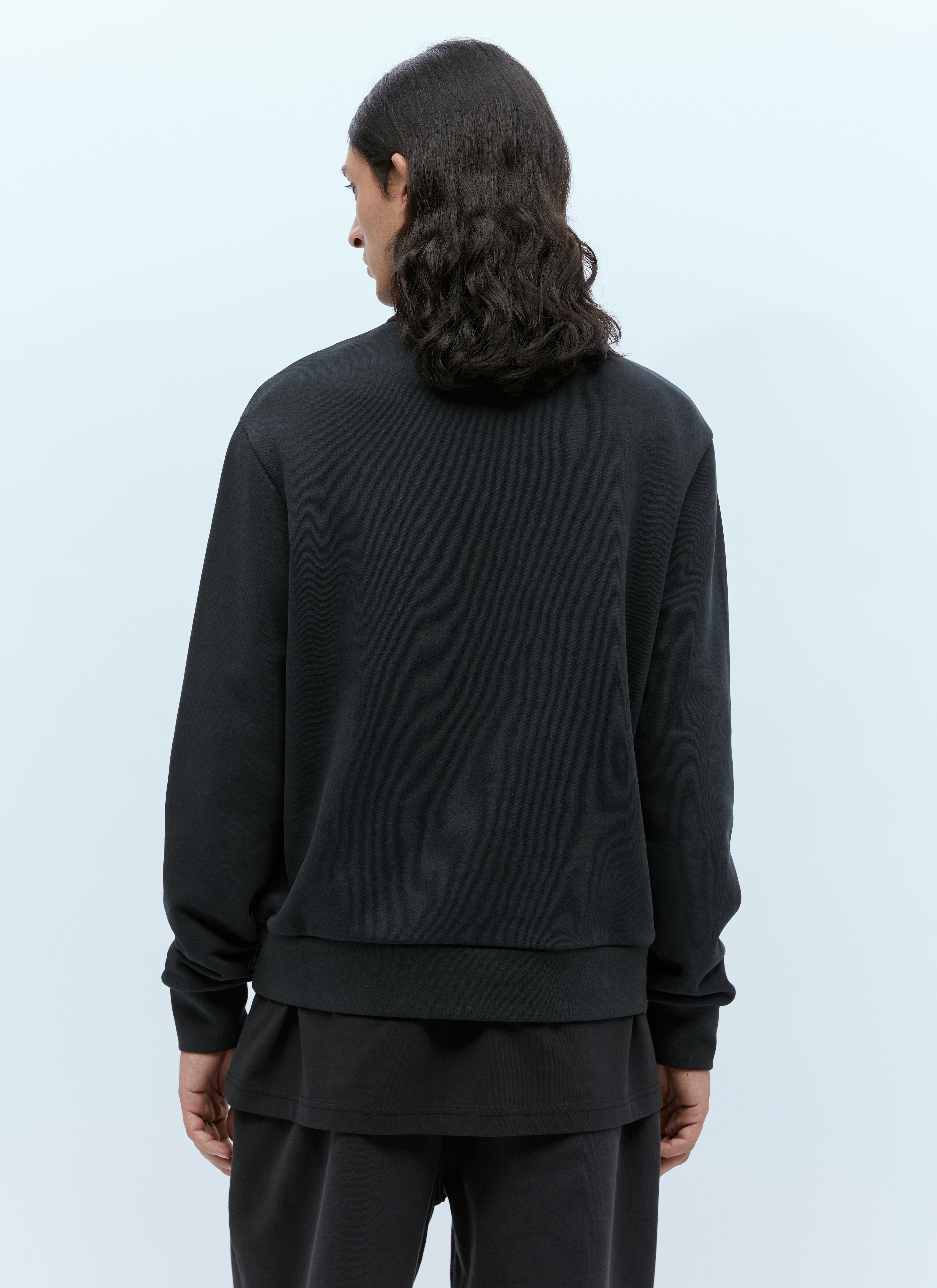 Moncler Men's Logo Patch Half-Zip Sweatshirt in Black | LN-CC®