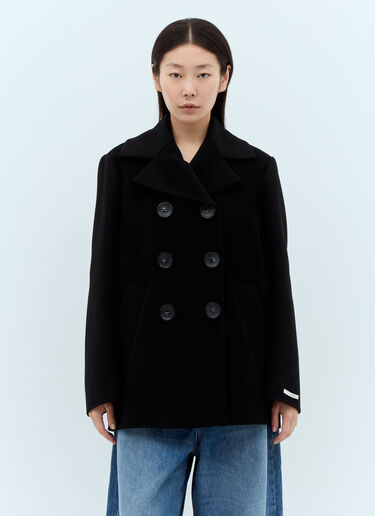 Sportmax Cocoon-Fit Pea Coat Black spx0257009