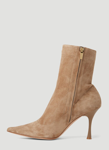 Gianvito Rossi Dunn Suede High Heel Boots Camel gia0253013