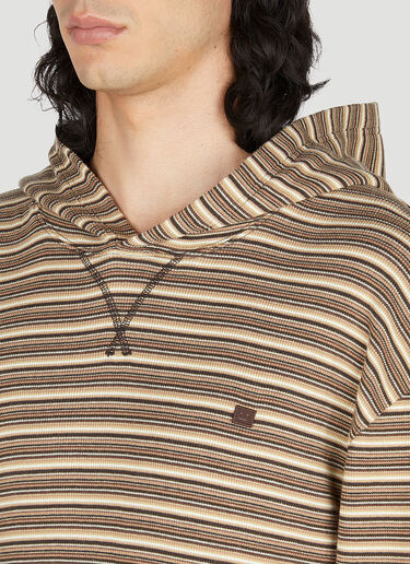 Acne Studios Striped Hooded Sweatshirt Brown acn0151024