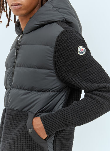 Moncler パデッド ジップアップ カーディガン ブラック mon0158028