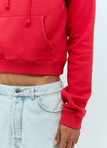 The Row Frances Cropped Sweatshirt Red row0156010