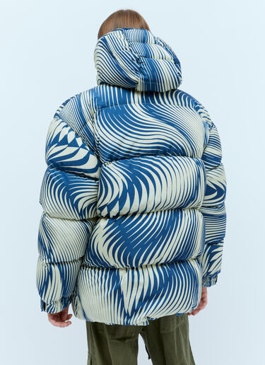 Dries Van Noten Printed Padded Jacket Blue dvn0154003