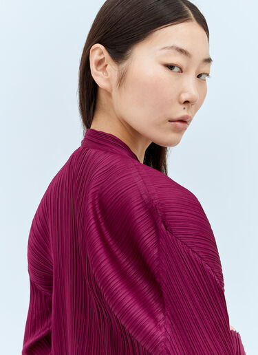 Pleats Please Issey Miyake May Cardigan Burgundy plp0257011