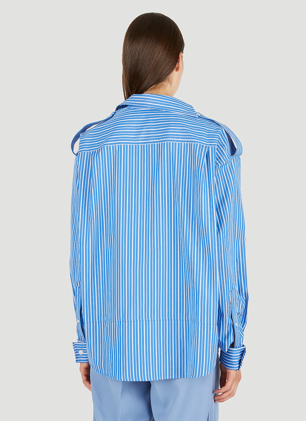 Meryll Rogge Deconstructed Mens Shirt in Blue | LN-CC®