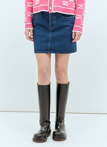 Gucci Denim Mini Skirt Blue guc0257021