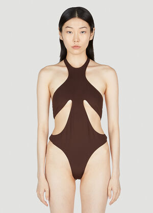 TOTEME Cut Out Swimsuit Grey tot0256024
