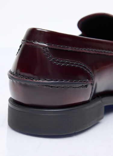 Miu Miu Leather Penny Loafers Burgundy miu0258021