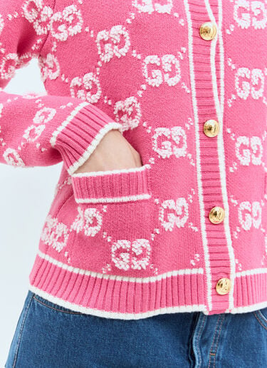 Gucci GG Wool Cardigan Pink guc0257043