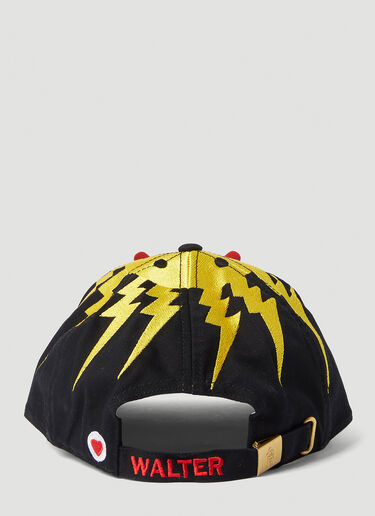 Walter Van Beirendonck Men's Black War Embroidered Baseball Cap