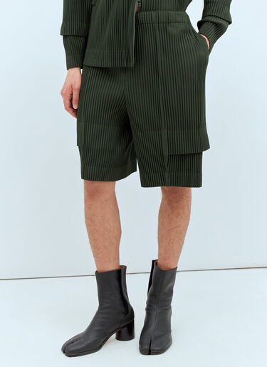 Homme Plissé Issey Miyake Cargo Pleated Shorts Green hmp0157012