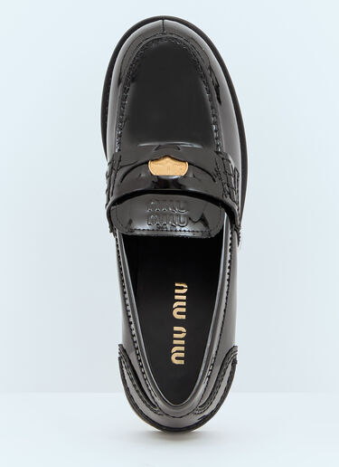 Miu Miu Patent Penny Loafers Black miu0258060