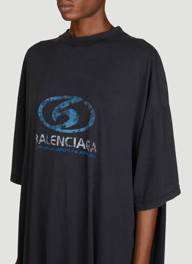 Balenciaga 서퍼 맥시 티셔츠 원피스 블랙 bal0255021