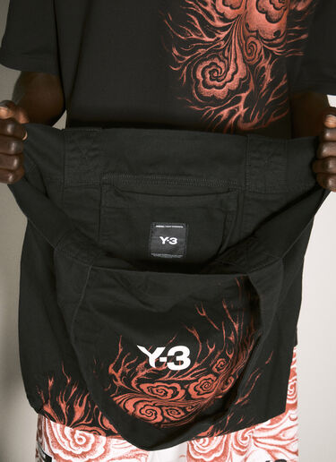 Y-3 JFA Logo Print Tote Bag Black yjf0158016