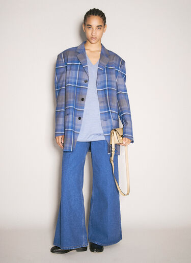 Marni Check Blazer Blue mni0257009