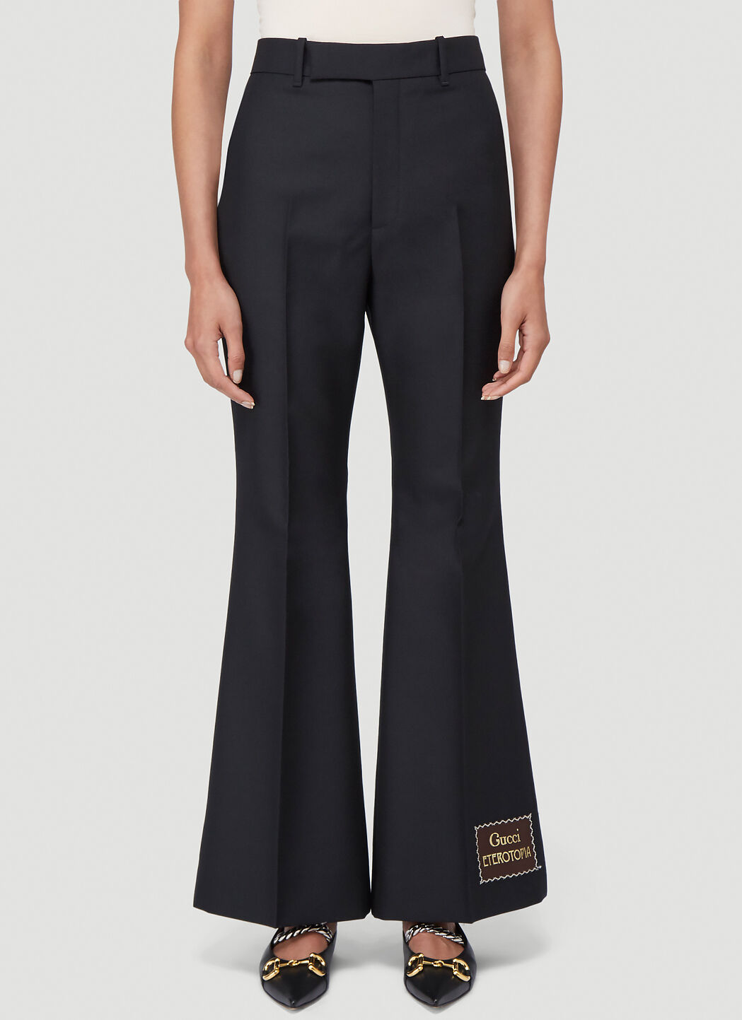 Gucci | Pants & Jumpsuits | Guccigrey Pinstripe Dress Pants Trousers Wool  Blend Womens It 4 Us 4 Small | Poshmark