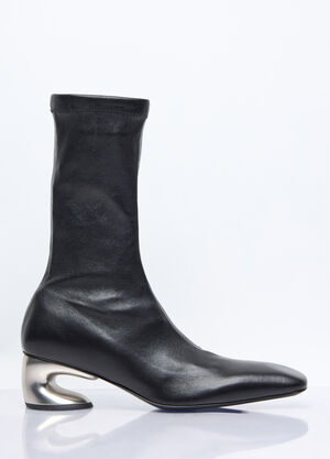 Jil Sander Leather Ankle Boots Black jil0257002