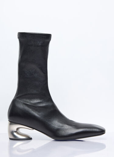 Jil Sander Leather Ankle Boots Black jil0257012