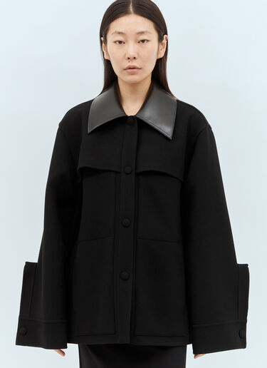 Jil Sander Wool Overshirt Black jil0257002