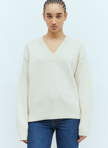 Beige Roll-neck wool-blend sweater, Toteme