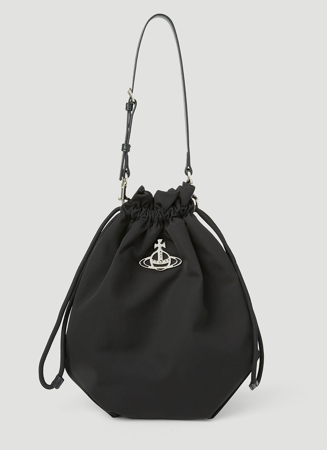 Vivienne Westwood Re Nylon Drawstring Pouch Bag in Black | LN-CC®