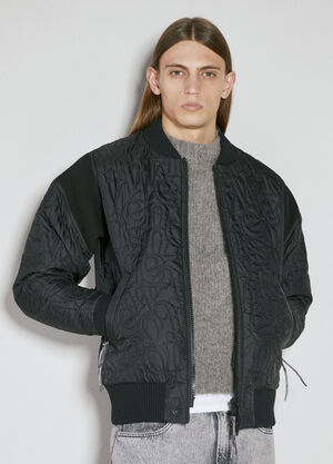 Vivienne Westwood Quilted Bomber Jacket Black vvw0254048