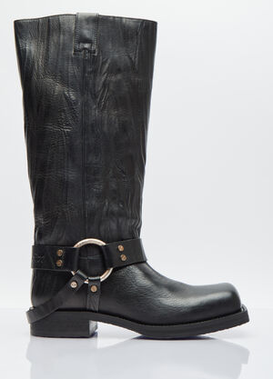 Salomon Buckle Leather High Boots Yellow sal0354013