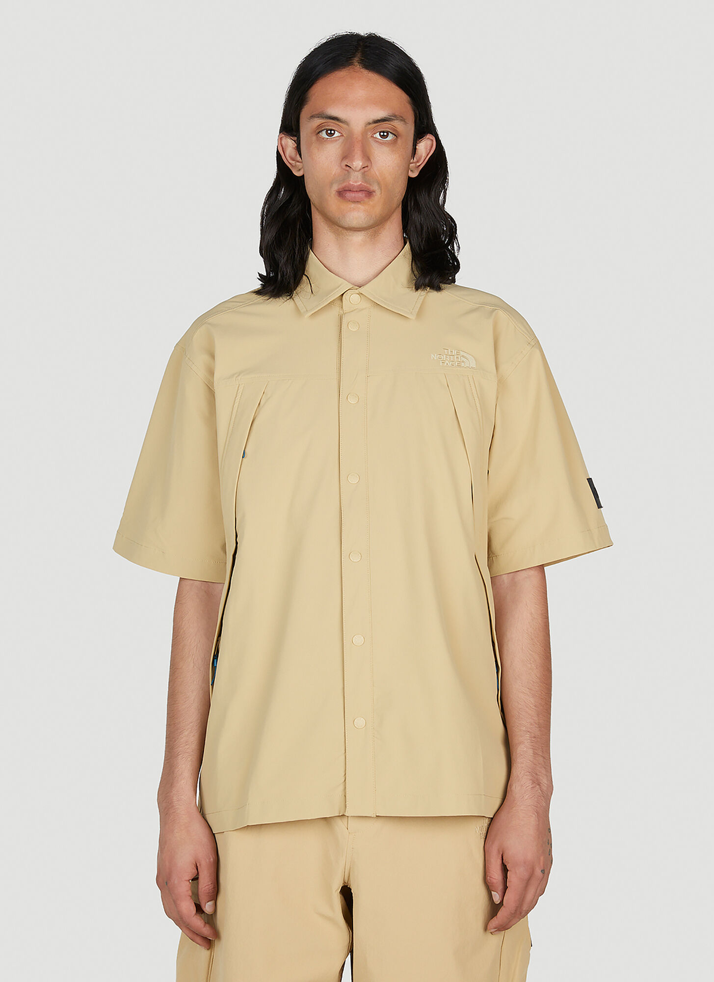 Shop The North Face Oversized Shirt In Beige