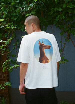 BEAMS BEAMS T x LN-CC T-Shirt With Artwork By Sablo Mikawa White bms0158001