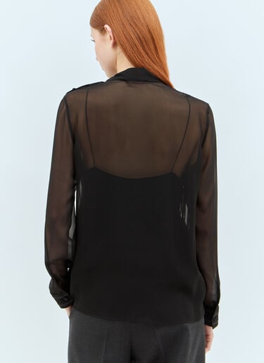 Gucci Silk Georgette Blouse Black guc0257042