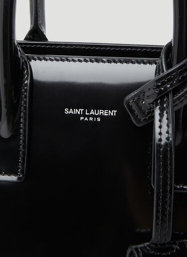 Sac De Jour Nano Patent Leather Tote Bag in Black - Saint Laurent