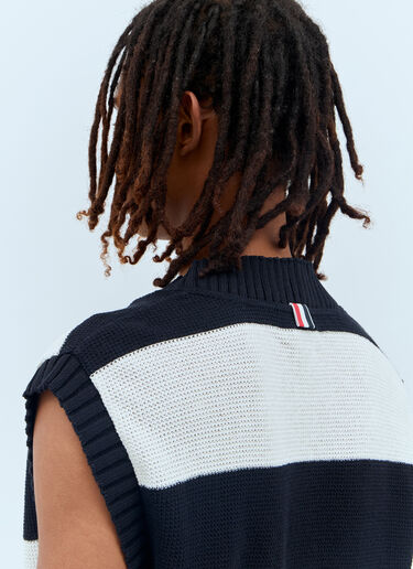 Thom Browne Oversized V-Neck Vest Navy thb0156004