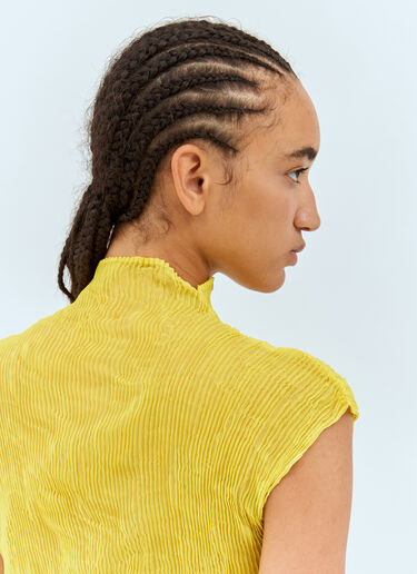 Issey Miyake Chiffon Twist 1 Top Yellow ism0258006