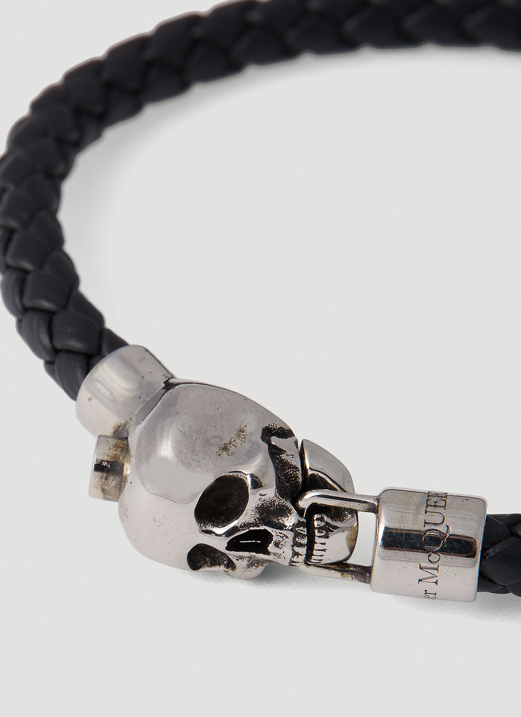 Alexander McQueen Silver Skull Cuff Bracelet for Men