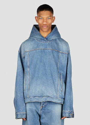 Acne Studios Hooded Denim Jacket Grey acn0155001