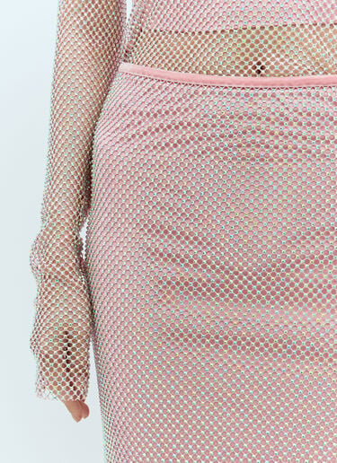 Sportmax Rhinestone Tulle Skirt Pink spx0257003