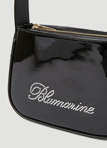 Blumarine Logo Embellished Shoulder Bag Black blm0252011