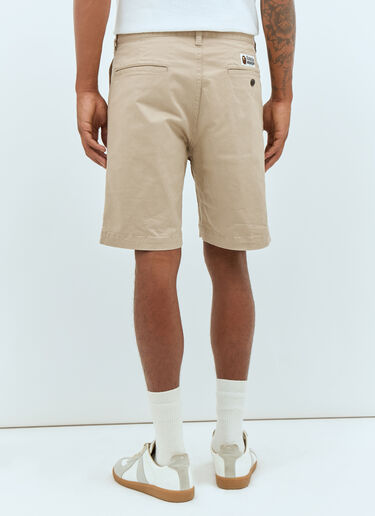 A BATHING APE® Ape Head One Point Chino Shorts Beige aba0156004