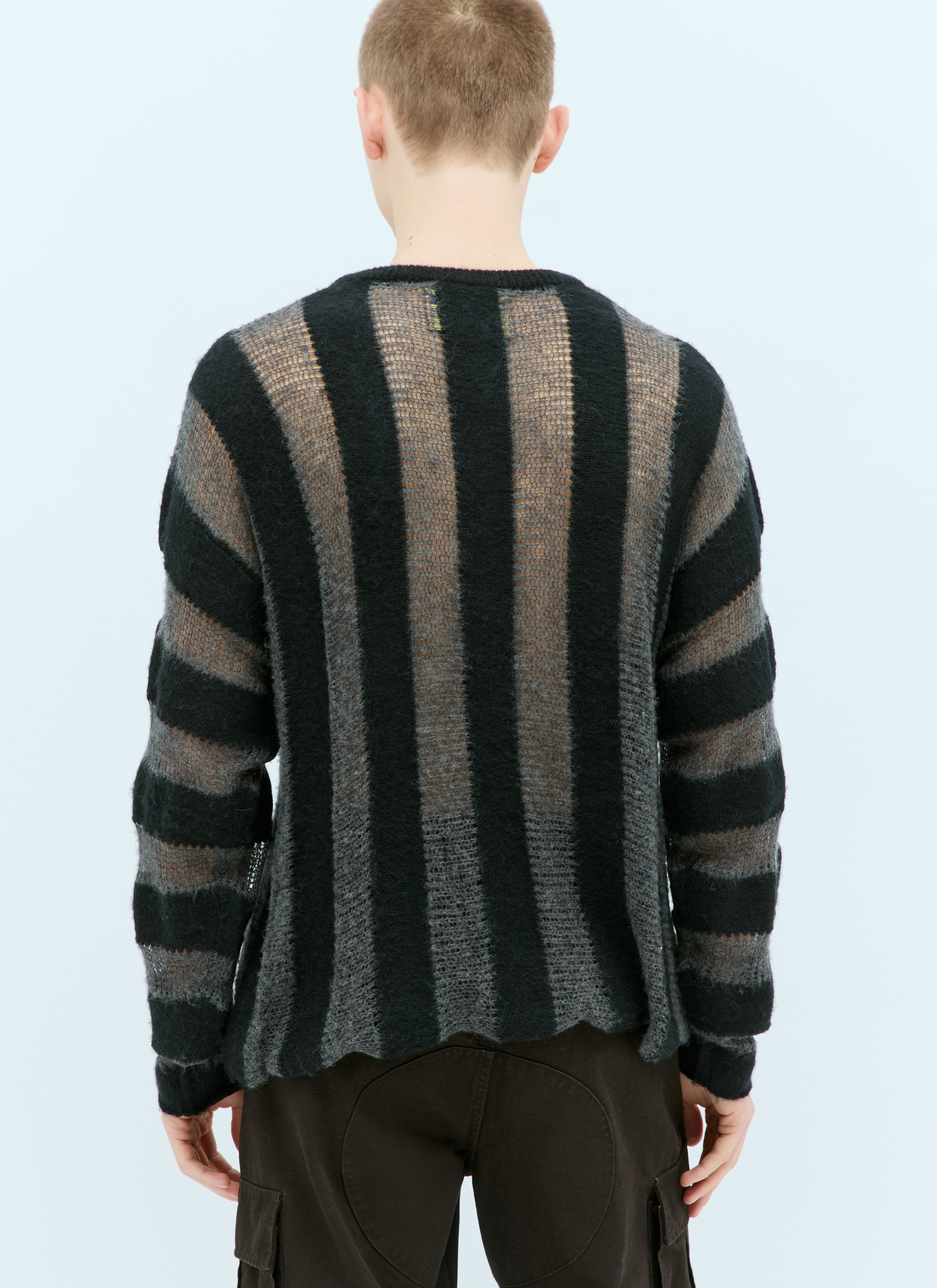 Brain Dead Men's Fuzzy Threadbare Sweater in Black | LN-CC®