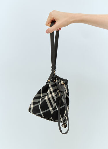 Burberry Check Drawstring Pouch Black bur0257029