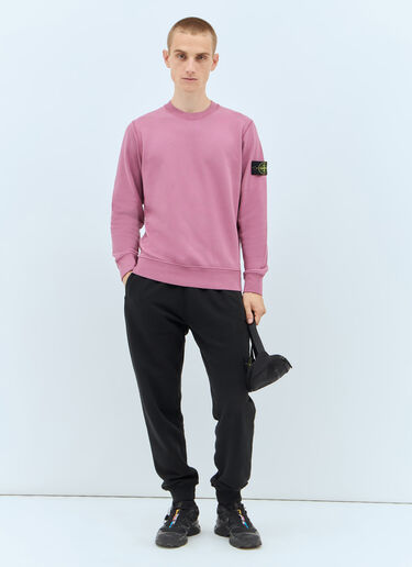 Stone Island Logo Patch Sweatshirt Pink sto0158044