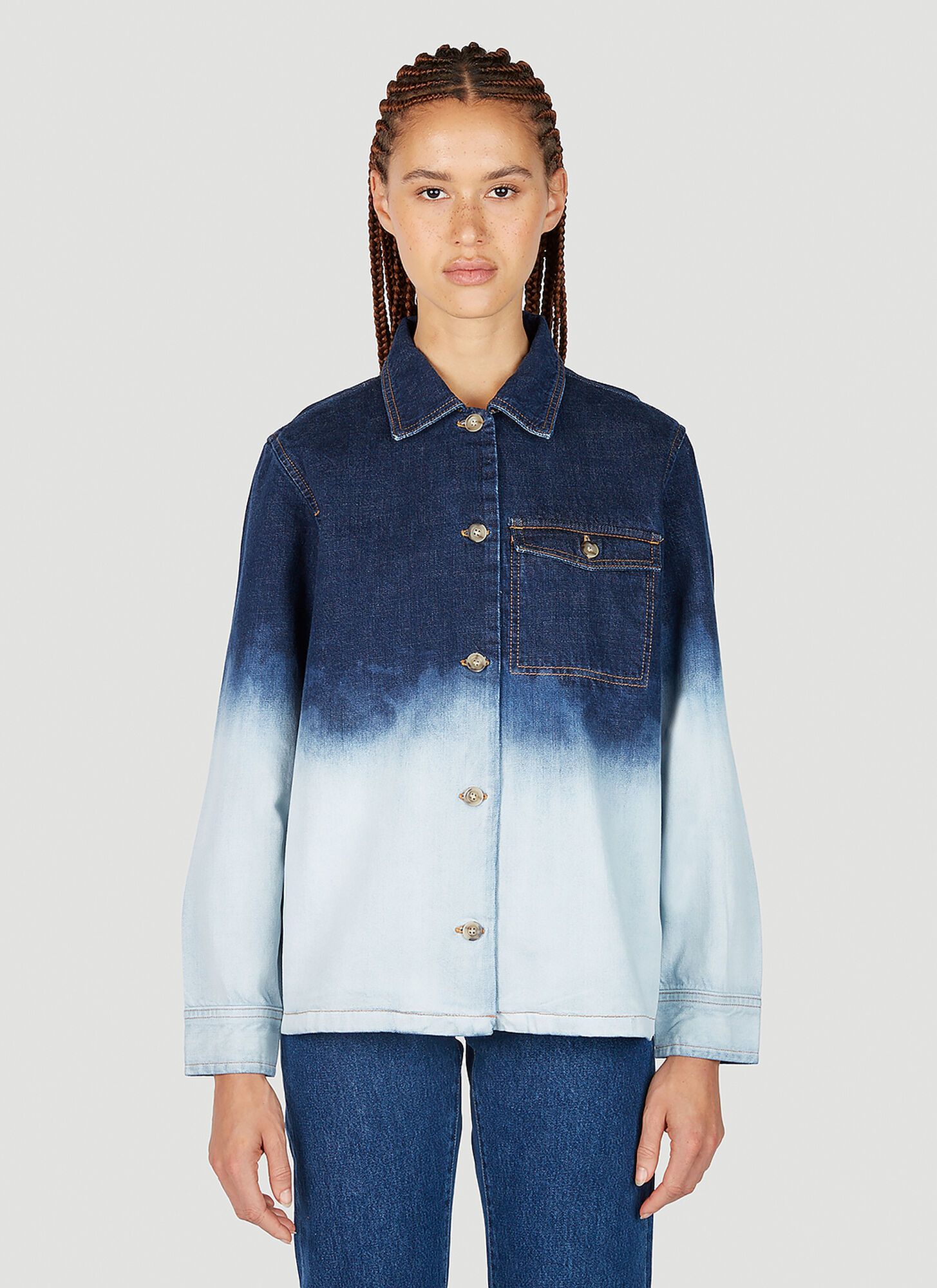 A.P.C. Pierre tie-dye Denim Overshirt - Farfetch