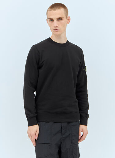 Stone Island Logo Patch Sweatshirt Black sto0158043