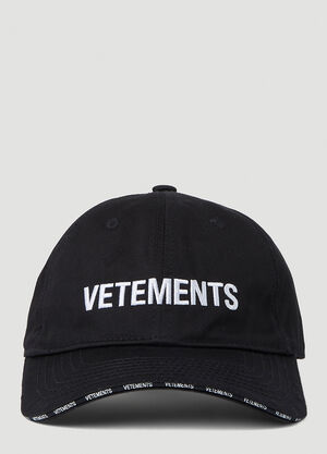 VETEMENTS Iconic Logo Baseball Cap Black vet0255014