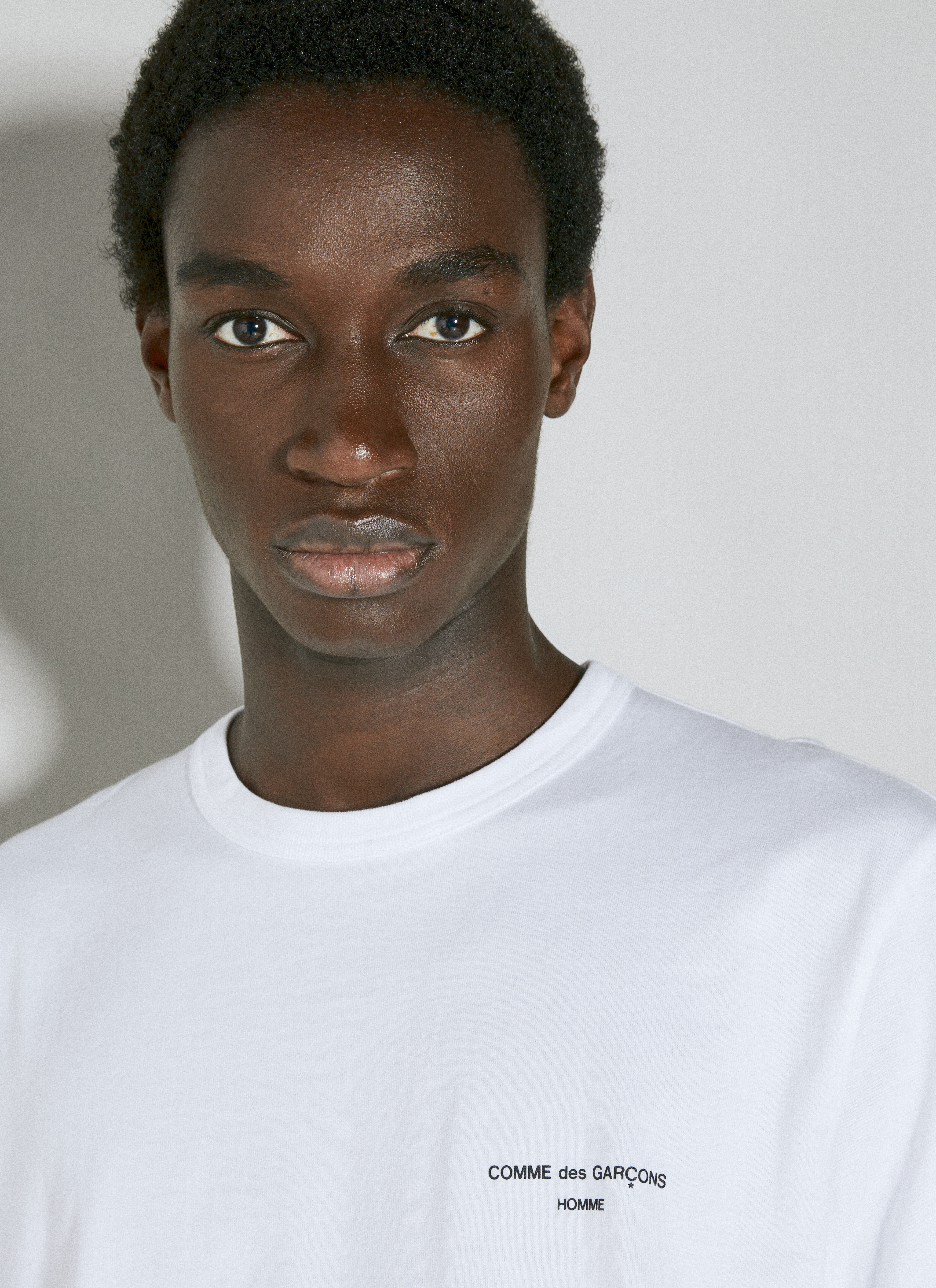Comme des Garçons Homme Logo Print T-Shirt in White | LN-CC®