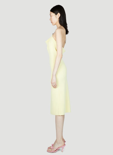 Bottega Veneta Viscose Long Dress With Chain Yellow bov0255027