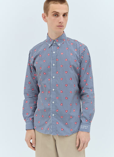 Human Made Heart Gingham Shirt Navy hmd0156009